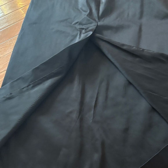 Talbots Classic Satin Long Black Pencil Skirt - Picture 7 of 8